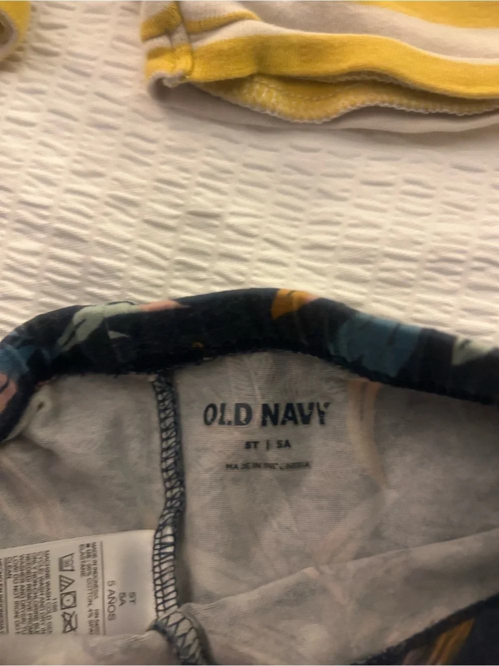 GIRL Old Navy Black Waistband Shorts with Yellow-Striped Lining